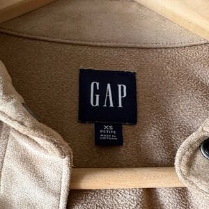 GAP Petite faux suede western style shirt